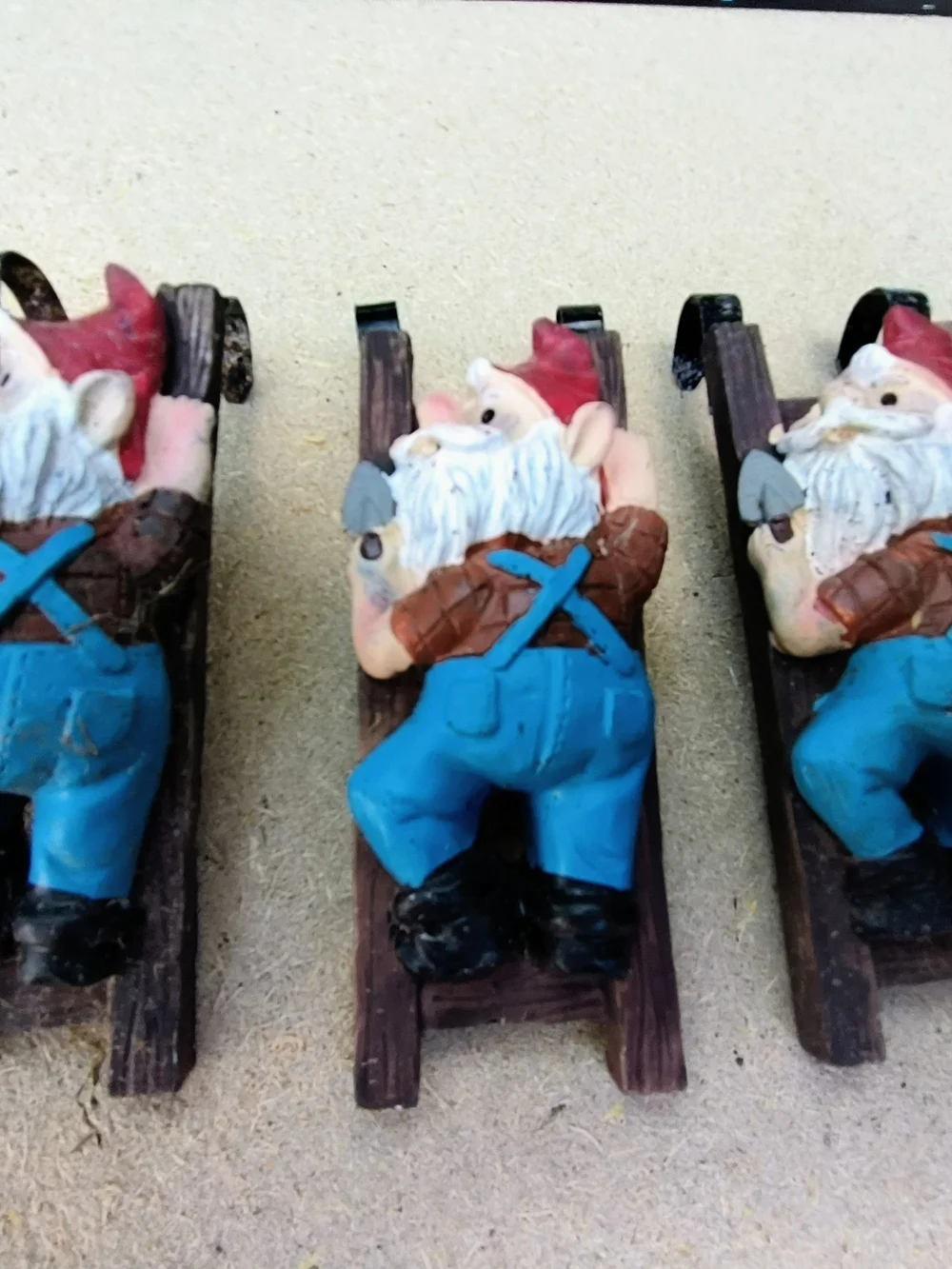 Hanging Gnome Figures 3 Each Is Roughly 5 1/2 Tall X 2